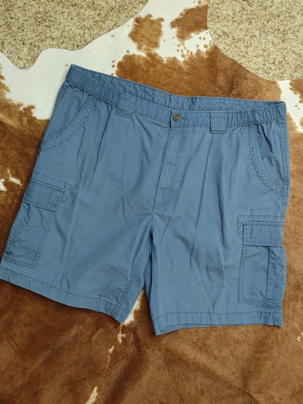 SAVANE MENS CARGO SHORTS, BLUE 42